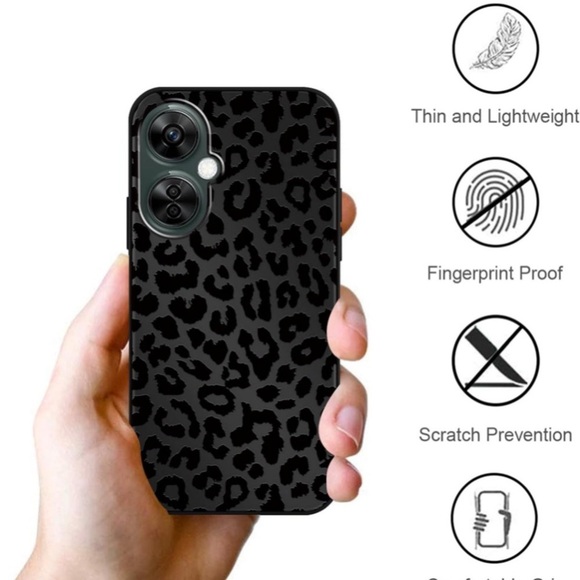 iPhone 16 PL Matte Black Leopard Cheetah Print Magnetic Case Cover Cute NIB - Picture 14 of 16